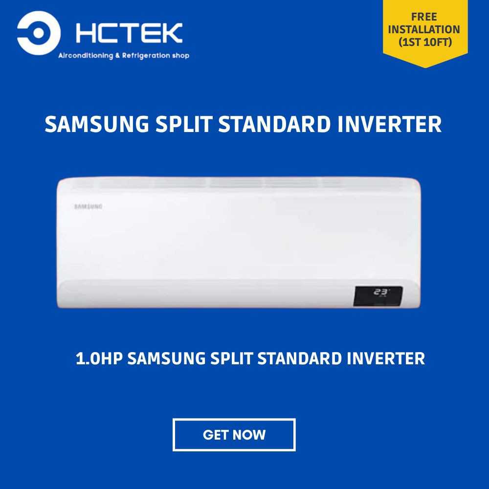 SAMSUNG Split Type Inverter  1.0HP AR09TYHYEWKNTC  (Free Installation)