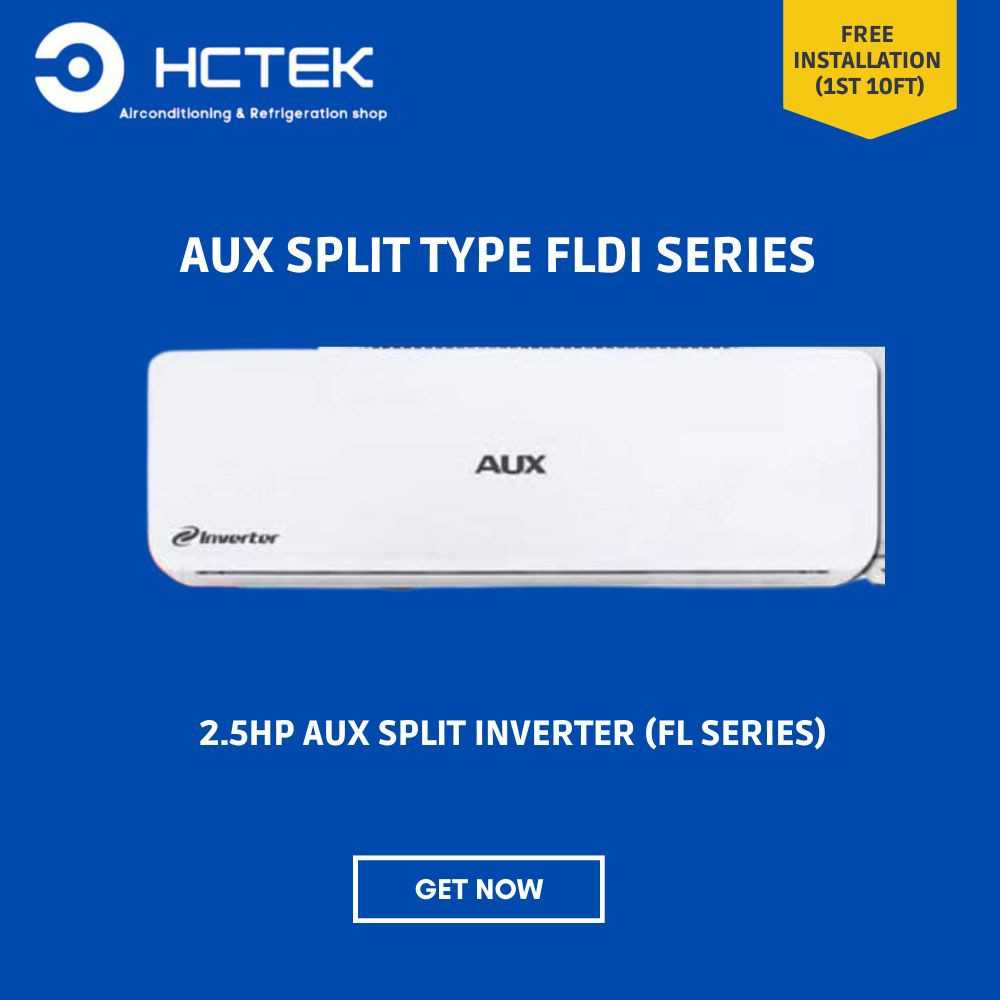 AUX Split Type Inverter 2 5HP ASW-24A2-FLDI (Free Installation)